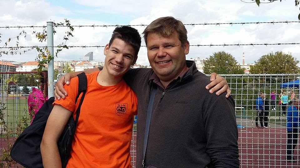 Jan Ruda se svým synem