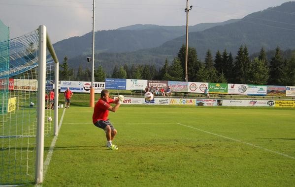 Petr Kostelník při tréninku plzeňské Viktorie