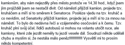 Obyvatelé Dobříše jsou naštvaní, kamiony nezmizely