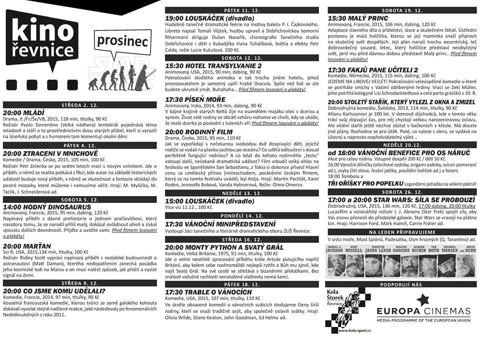 program kina řevnice