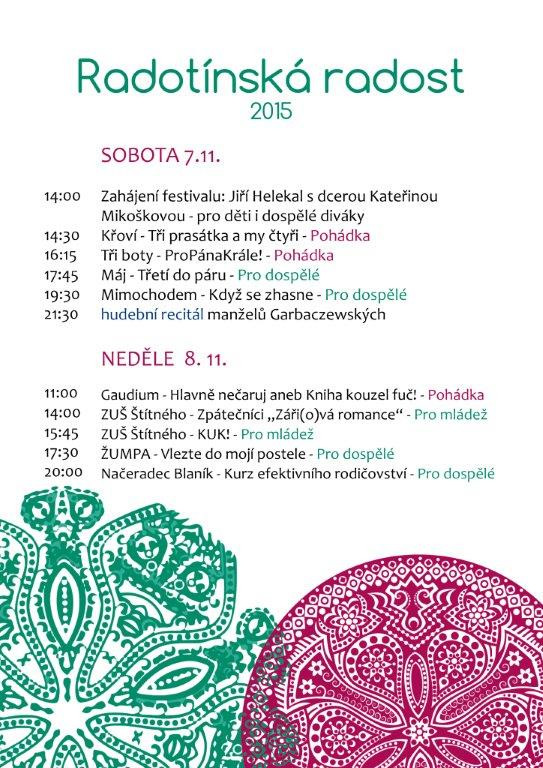 Program divadelního marathonu v radotínské Koruně