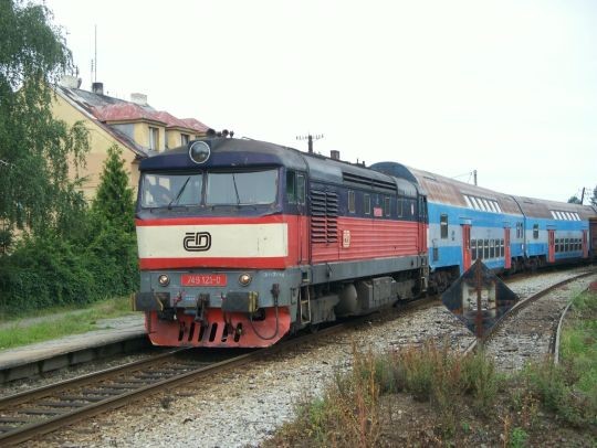 Jednokolejná trať v Kamenném Přívozu