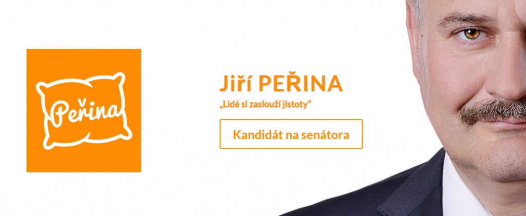 Volební plakát Jiřího Peřiny