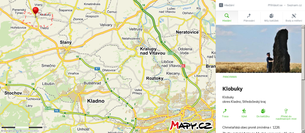 Mapa Klobuk
