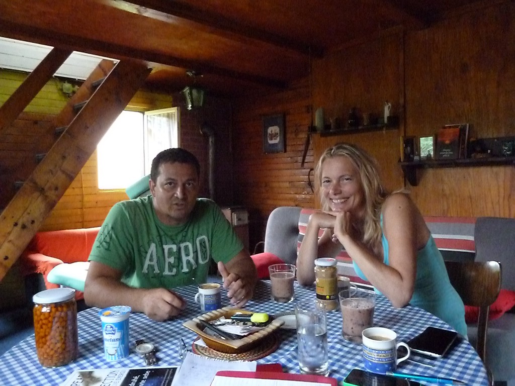 Dáša s Davidem na chatě v Zadní Třebani