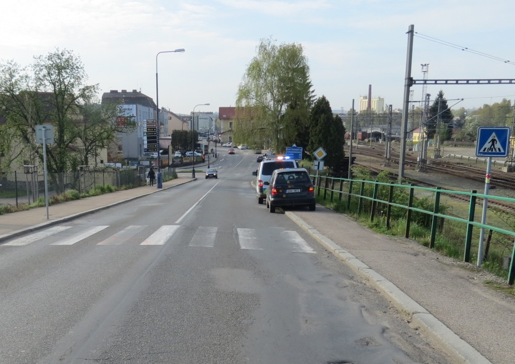 Situační fotografie místa nehody