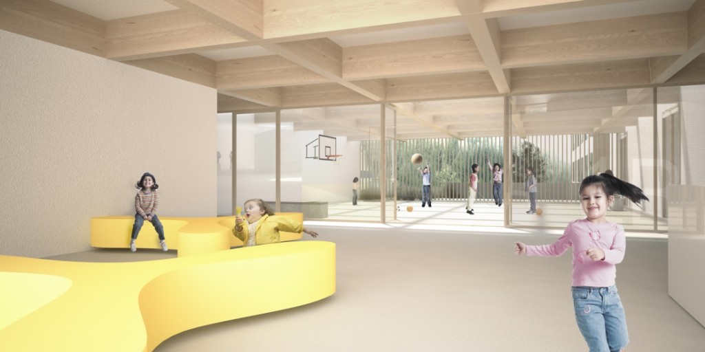 Vznikla by i relaxační zóna zdroj: Projekt nové školy, obec PSáry
