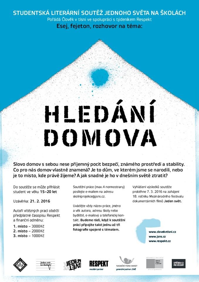 Studentská literární soutěž Jednoho světa na školách