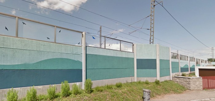Železniční trať v ulici Jiřího Franka v Benešově