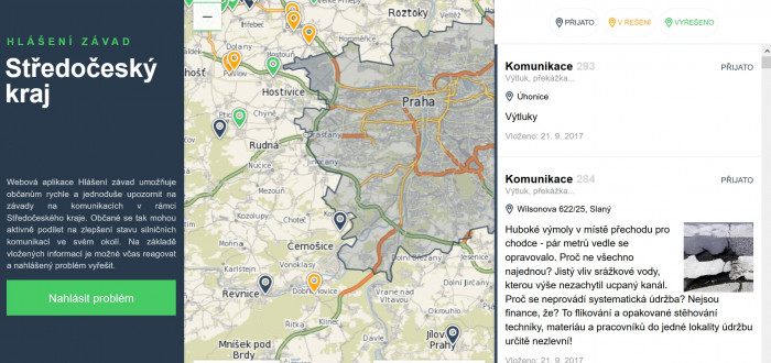 Štvou vás rozbité silnice? Nahlaste to prostřednictvím portálu www.musimetoopravit.cz krajskému úřadu