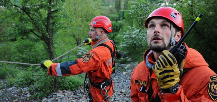 Specializovaná lezecká skupina z hasičské stanice v Krči