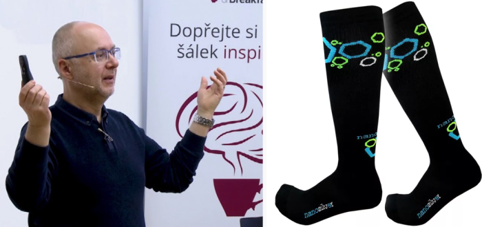 Ing. Kůs je celebrita mezi odborníky na nanotechnologie. Jinak předseda asociace nanotechnologického průmyslu. 