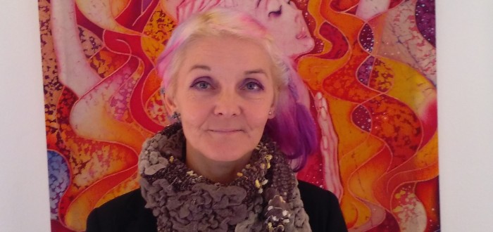 Ljuba Vitkovská před svým dílem