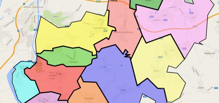 Mapa působnosti Místní akční skupiny Dolnobřežansko