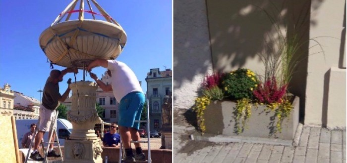 Takhle probíhalo navrácení kašny.