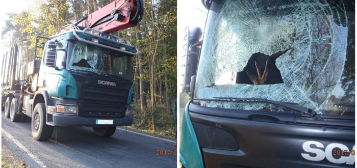 Řidič raději rychle opustil kabinu