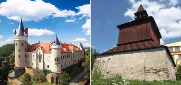 Žleby jsou obcí, kde nejvíce zaujme kromě zvonice také zámek