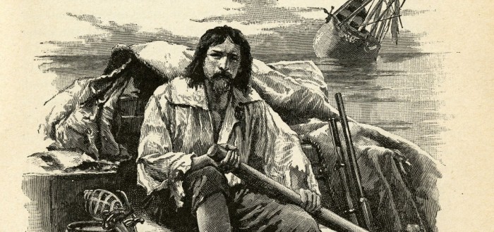 Robinson Crusoe v románu Daniela Defoa