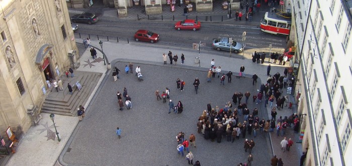 Je jen náhoda, když není Křížovnické náměstí plné turistů