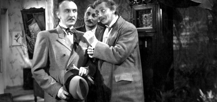 Čeněk Šlégl a Vlasta Burian ve filmu Provdám svou ženu (1941)