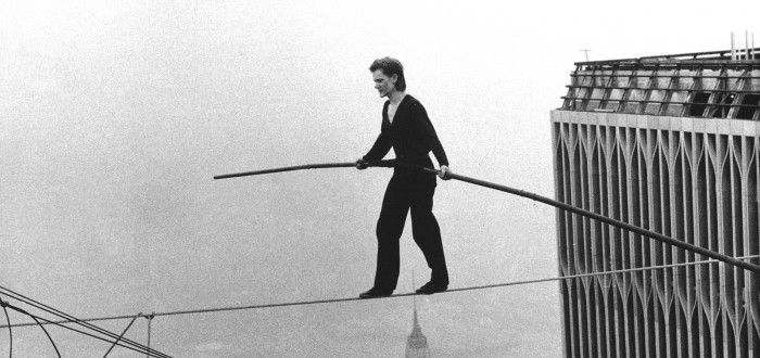 Philippe Petit při jednom ze svých nejbláznivějších kousků