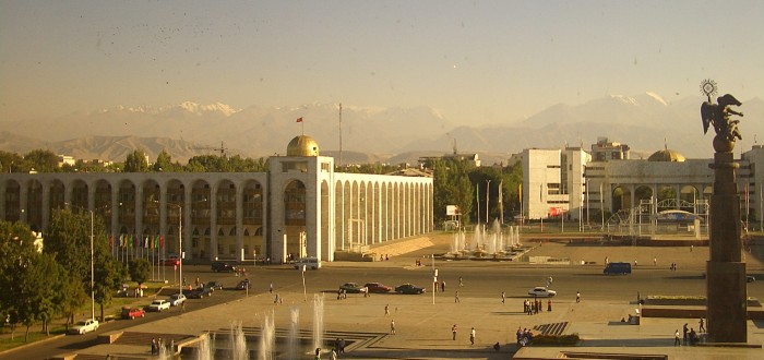 Biškek, hlavní město Kyrgyzstánu, kde zmizel podezřelý Mamin