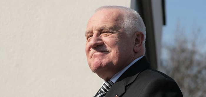 Takový úsměv Václav Klaus tentokrát nezvládl