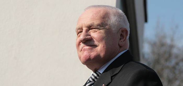 Takový úsměv Václav Klaus tentokrát nezvládl
