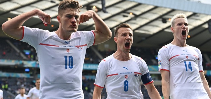 Trefí se Patrik Schick (vlevo) na šampionátu počtvrté?