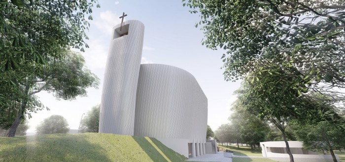 Architekt Franěk byl za svoji práci na kostele v Černošicích oceněn několika cenami