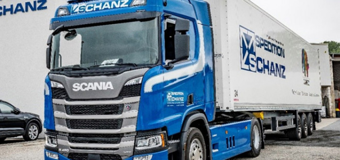 Vozidlo Scania R450 firmy Spedition Schanz