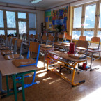 Třída v areálu prvního stupně ZŠ
