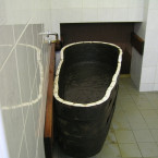 Modřínová vana se slatinovou lázní