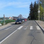 Na tomto přechodu v Nádražní ulici došlo k nehodě 22. dubna 2016