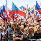 Na demonstracích dezinformátoři 
