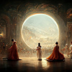 Vítězný obraz Théâtre D’opéra Spatial vytvořený programem Midjourney
