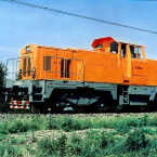 Hybridní lokomotiva TA 436.0501 z lokomotivky ČKD Praha při zkouškách na okruhu ve Velimi
