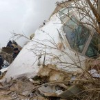 Kabina letounu po nehodě nedaleko kyrgyzského letiště Biškek