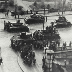 Nejdůležitějším a nejznámějším symbolem povstání se stala maďarská vlajka s vystřiženým státním znakem