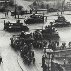 Nejdůležitějším a nejznámějším symbolem povstání se stala maďarská vlajka s vystřiženým státním znakem